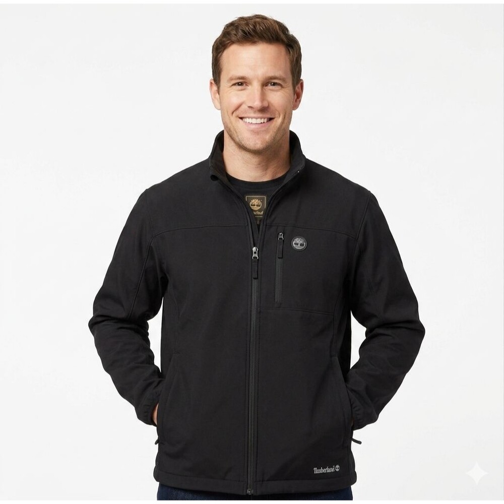 Timberland Men's XL Black System Design Softshell Jacket Full Zip Layering CLS